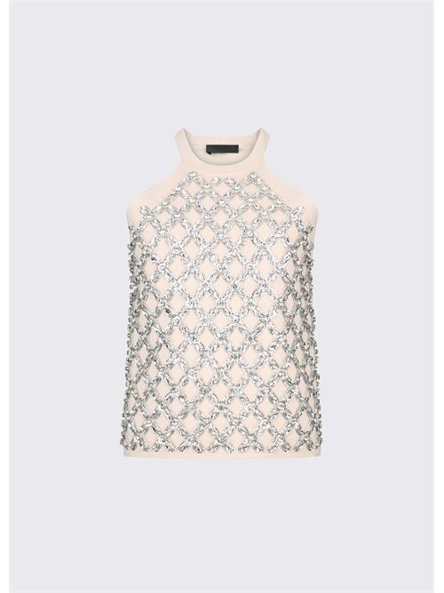 Top con ricami gioiello LIU JO | PA6048MS99E/X0753
